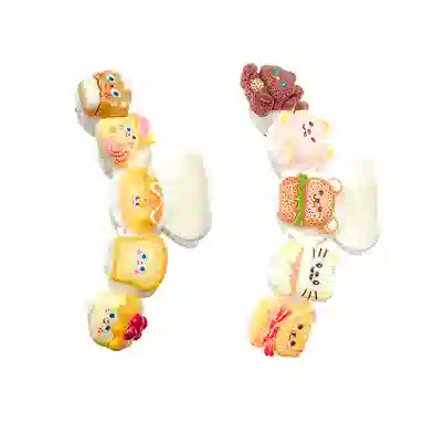 简应舒 卡通饼干造型可爱时尚 树脂 发夹 男女同款情侣款