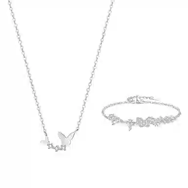 饰伴 蝴蝶精致大气简约高级感小众设计轻奢百搭气质温柔通勤套装 合金 手链 男女同款情侣款