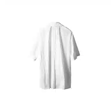 Huànxiàngzhě Original Design Zipper Washed Print Loose Thin Short Sleeve Shirt