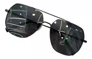 优幽兰 时尚潮流高级感大框显脸小墨镜百搭小众设计感双梁渐变色蛤蟆镜防紫外线开车驾驶专用 金属 飞行员式 太阳眼镜 男女同款情侣款