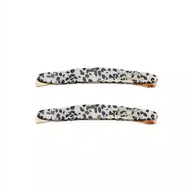 蒙妮 柳叶金标字母一字夹 醋酸 发夹 女款