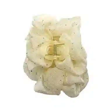 简应舒 泡泡纱后脑勺可爱简约 网纱 发夹 男女同款情侣款