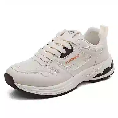 HUANQIU Casual Low Top Sneakers Beige