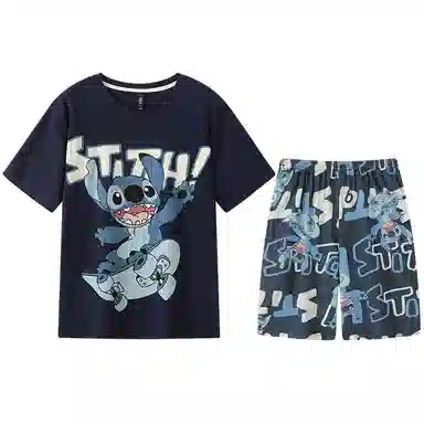 Gongdie x Disney Stitch Pajama Set Navy