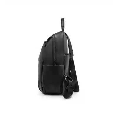 老人头 时尚潮流通勤大学生上课休闲百搭旅行背包 牛皮 双肩包 常规 女款 黑色/白色/粉色