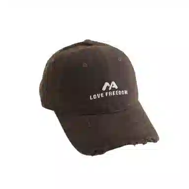 艾佳微 休闲流行美式个性破洞户外遮阳显脸小显白大头围 棉 鸭舌帽 男女同款情侣款