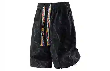 王者荣耀 美式冰丝扎染速干五分裤大理石纹理宽松时尚百搭高街户外篮球训练过膝休闲短裤 男女同款