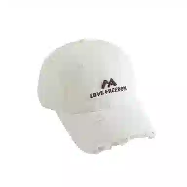 艾佳微 休闲流行美式个性破洞户外遮阳显脸小显白大头围 棉 鸭舌帽 男女同款情侣款