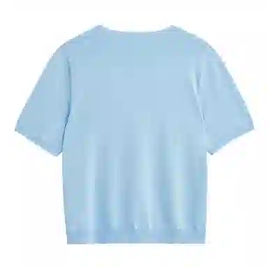 茵曼 气质时尚舒适短袖针织衫 女款