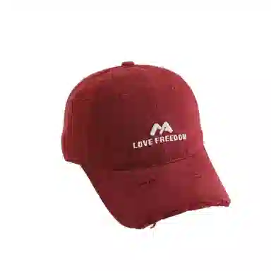 艾佳微 休闲流行美式个性破洞户外遮阳显脸小显白大头围 棉 鸭舌帽 男女同款情侣款