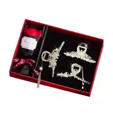 缔晶 森系甜美风蝴蝶樱花流苏通勤盘发 合金 发夹 女款