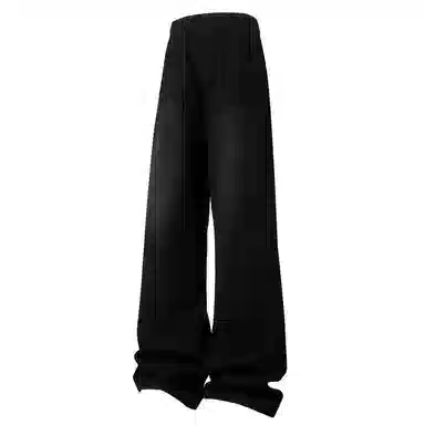 加菲猫家族 美式复古水洗做旧宽松休闲舒适直筒垂感日常时尚通勤高街百搭系带松紧中腰青春活力中性风牛仔裤 男女同款