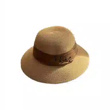 艾佳微 沙滩英伦复古法式高级感草帽 纸草 防晒帽 女款