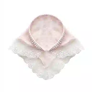 蒙妮 夏日清晰发箍款三角巾 蕾丝 头巾 女款