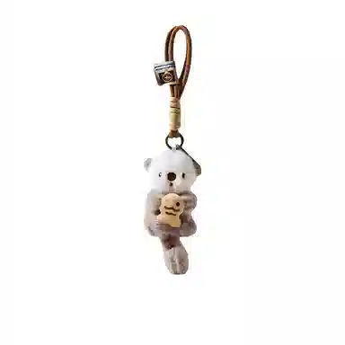 丹琴 萌趣可爱海獭 创意卡通动物玩偶钥匙扣书包公仔 毛绒 挂件 男女同款情侣款