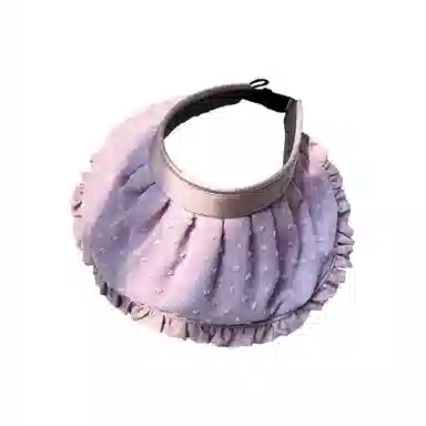 杨同学 荷叶边空顶 涤纶 防晒帽 女款