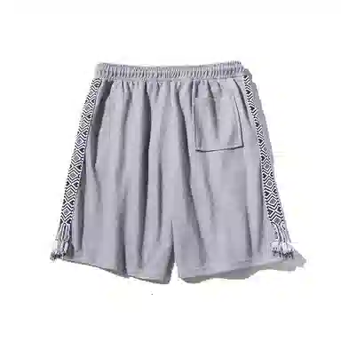 乱步 侧边编织潮牌宽松五分百搭运动休闲短裤 男女同款