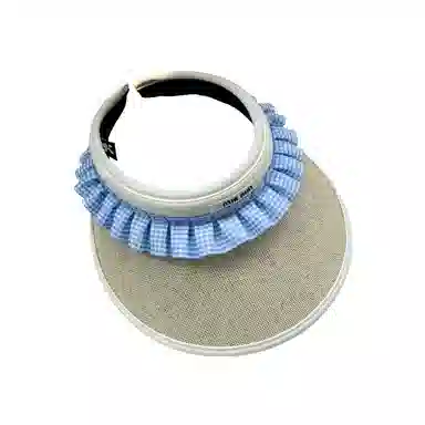 杨同学 空顶黑胶 草编 防晒帽 女款