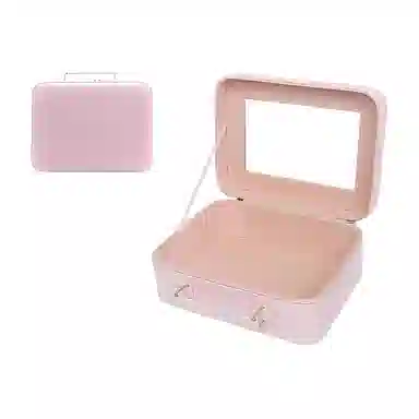 艾情草之恋 简约带镜子化妆包 便携大容量