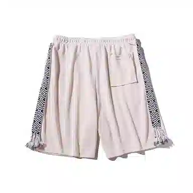 乱步 侧边编织潮牌宽松五分百搭运动休闲短裤 男女同款