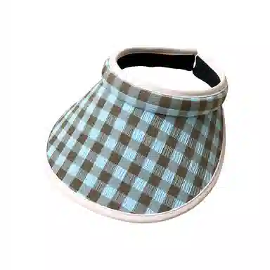 杨同学 格子发箍空顶帽 冰丝 防晒帽 女款