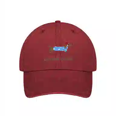 浪莎 春夏季韩版小腊肠狗刺绣户外出行防晒遮阳四季时尚百搭大头围显脸小 棉 鸭舌帽 男女同款情侣款