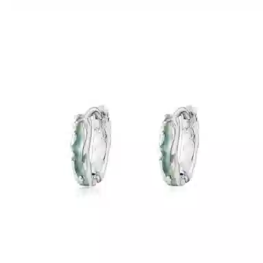 饰伴  幻光极影 时尚高级清晰质感小众设计 冷淡风创意设计 日常百搭 #好运 合金 耳环 男女同款情侣款