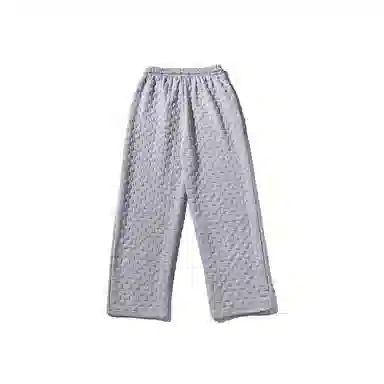 乱步 华夫格垂坠感直筒夏季宽松运动卫裤美式高街抽绳阔腿长裤休闲裤 男女同款