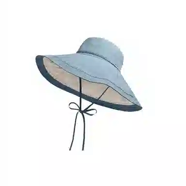 艾佳微 夏季海边度假素颜防晒遮脸防紫外线大头围透气薄款 聚酯纤维 渔夫帽 女款