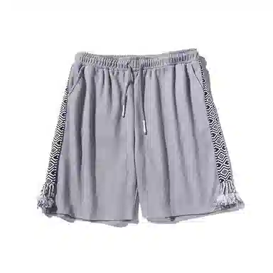 乱步 侧边编织潮牌宽松五分百搭运动休闲短裤 男女同款