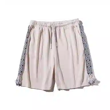 乱步 侧边编织潮牌宽松五分百搭运动休闲短裤 男女同款