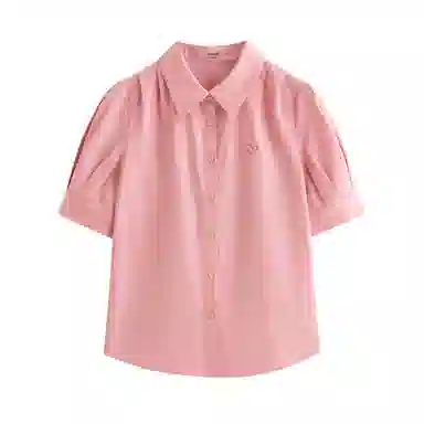茵曼 翻领休闲短袖衬衫 女款