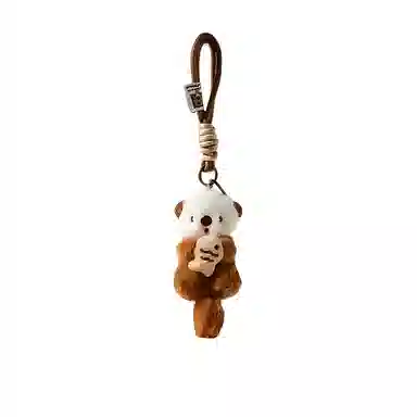 丹琴 萌趣可爱海獭 创意卡通动物玩偶钥匙扣书包公仔 毛绒 挂件 男女同款情侣款