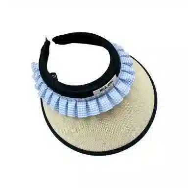 杨同学 空顶黑胶 草编 防晒帽 女款