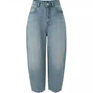 潞优野 宽松薄款百搭九分哈伦牛仔裤 女款