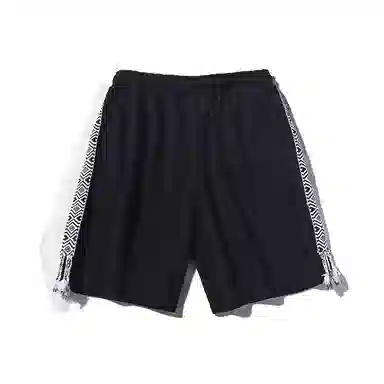 乱步 侧边编织潮牌宽松五分百搭运动休闲短裤 男女同款