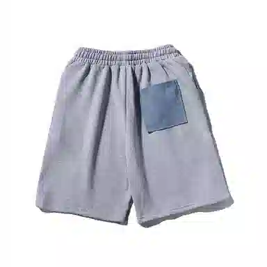 乱步 美式复古高街直筒学生宽松拼接跑步运动休闲短裤 男女同款