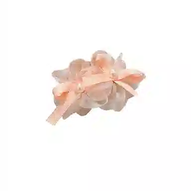 水中玉 仿珍珠网纱花朵蝴蝶抓夹后脑勺盘发鲨鱼夹气质发卡头饰 亚克力 发夹 女款