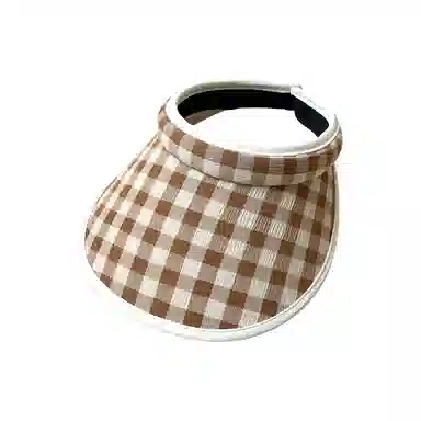 杨同学 格子发箍空顶帽 冰丝 防晒帽 女款