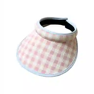 杨同学 格子发箍空顶帽 冰丝 防晒帽 女款