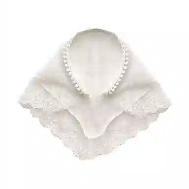 蒙妮 夏日清晰发箍款三角巾 蕾丝 头巾 女款