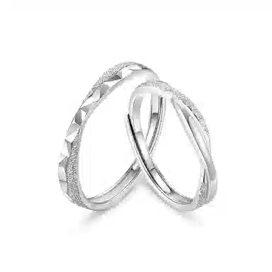 【足银999】 凤祥囍事 老凤祥循环爱恋对戒 时尚高级感简约开口设计 日常通勤约会百搭 恋爱告白精美礼盒#好运 纯银 戒指 男女同款情侣款