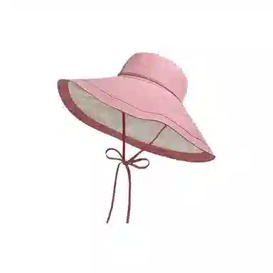 艾佳微 夏季海边度假素颜防晒遮脸防紫外线大头围透气薄款 聚酯纤维 渔夫帽 女款