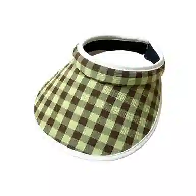 杨同学 格子发箍空顶帽 冰丝 防晒帽 女款