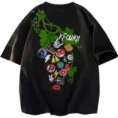 K411 Vintage Grape Badge Logo T-Shirt