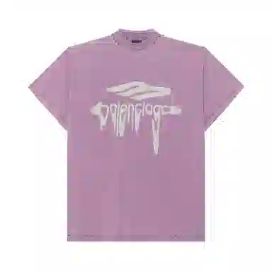 Balenciaga SS25 Logo T-Shirt Purple
