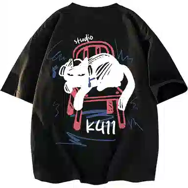 K411 Graffiti Cat Logo T-Shirt