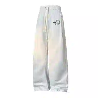 兰缪 美式复古日系简约纯色高街风潮流基础款山系户外日常通勤运动舒适宽松清爽透气百搭柔软亲肤直筒裤垂感系带长裤休闲裤 男女同款