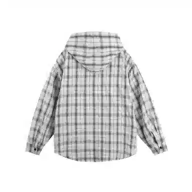 棉基因 空调服轻薄外套美式复古格子防晒服速干连帽潮流搭配上衣夏季长袖衬衫 男女同款