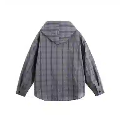 棉基因 空调服轻薄外套美式复古格子防晒服速干连帽潮流搭配上衣夏季长袖衬衫 男女同款